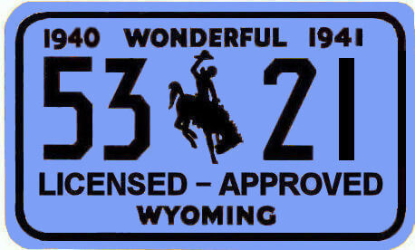 (image for) 1940-41 Wyoming inspection registration sticker